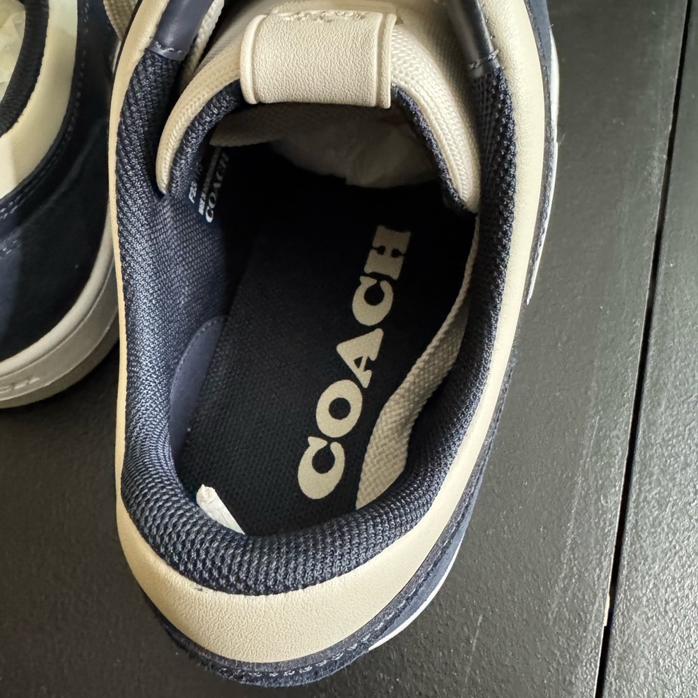 Men’s coach C201 leather and suede navy sneaker - Picture 9 of 9